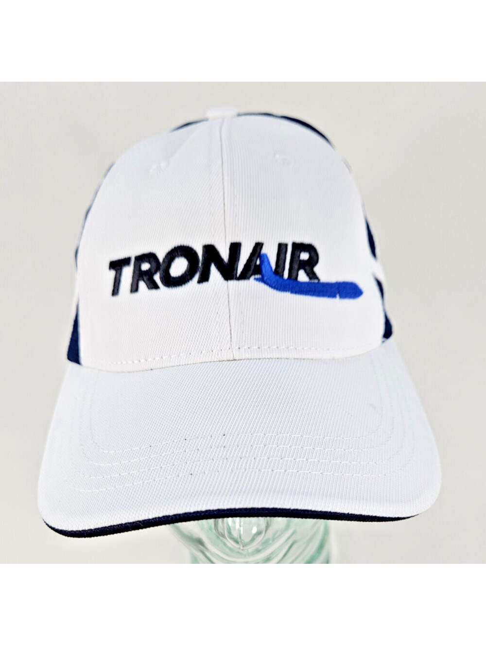 Sport Tek vintage white ballcap featuring TRONAIR logo